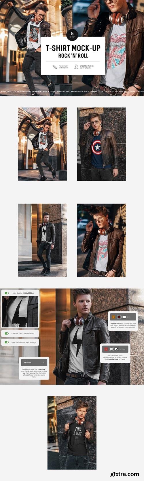 T-Shirt Mock-Up Music Style T-Shirt Mock-Up Music Style