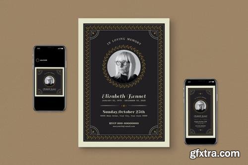 Funeral Invitation With Roll Banner