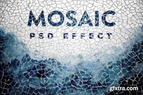 Mosaic Photo Effect Mockup