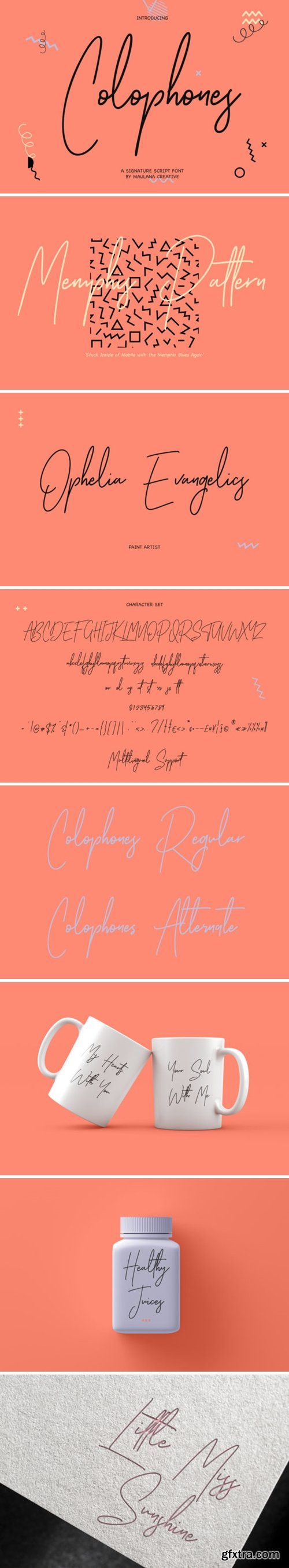 Colophones Font