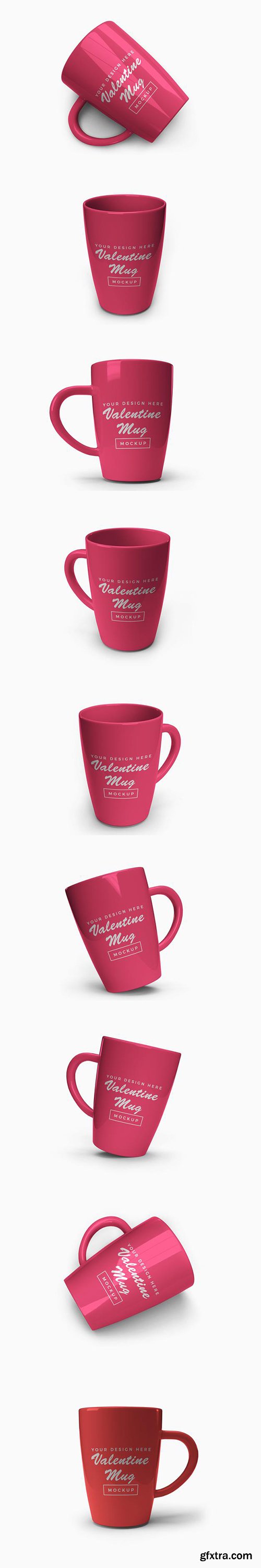 Pink valentine mug mockup » GFxtra