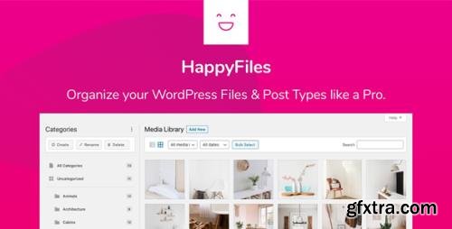 HappyFiles Pro v1.5.1 - Organize your WordPress Media Files & Post Types like a Pro HappyFiles Pro v1.5.1 - Organize your WordPress Media Files & Post Types like a Pro
