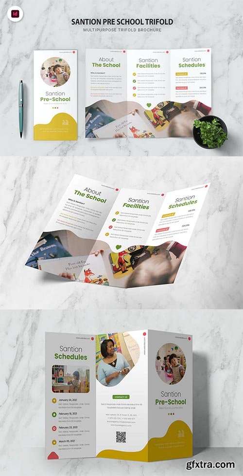 Santion Pre School Trifold Brochure
