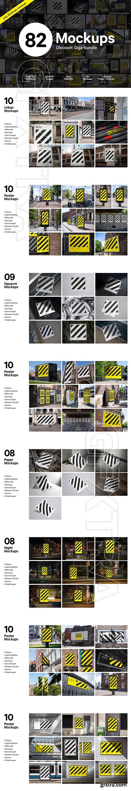 CreativeMarket - GIGA POSTER MOCKUP BUNDLE 5347321