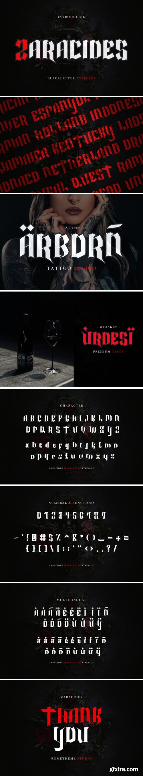 Zaracides Font