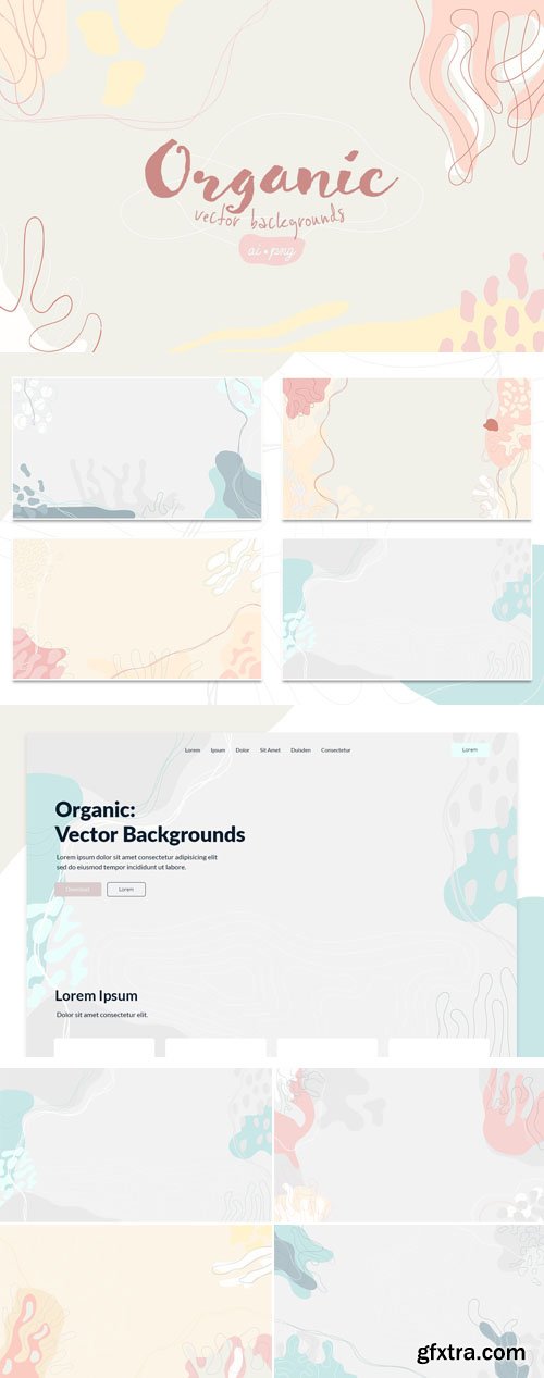 8 Organic Vector Backgrounds