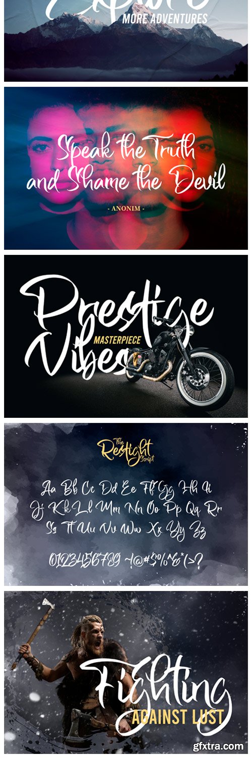 The Restight Script Font