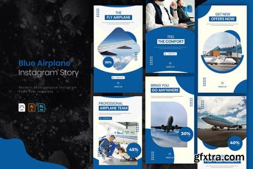 Blue Airplane | Instagram Story Blue Airplane | Instagram Story