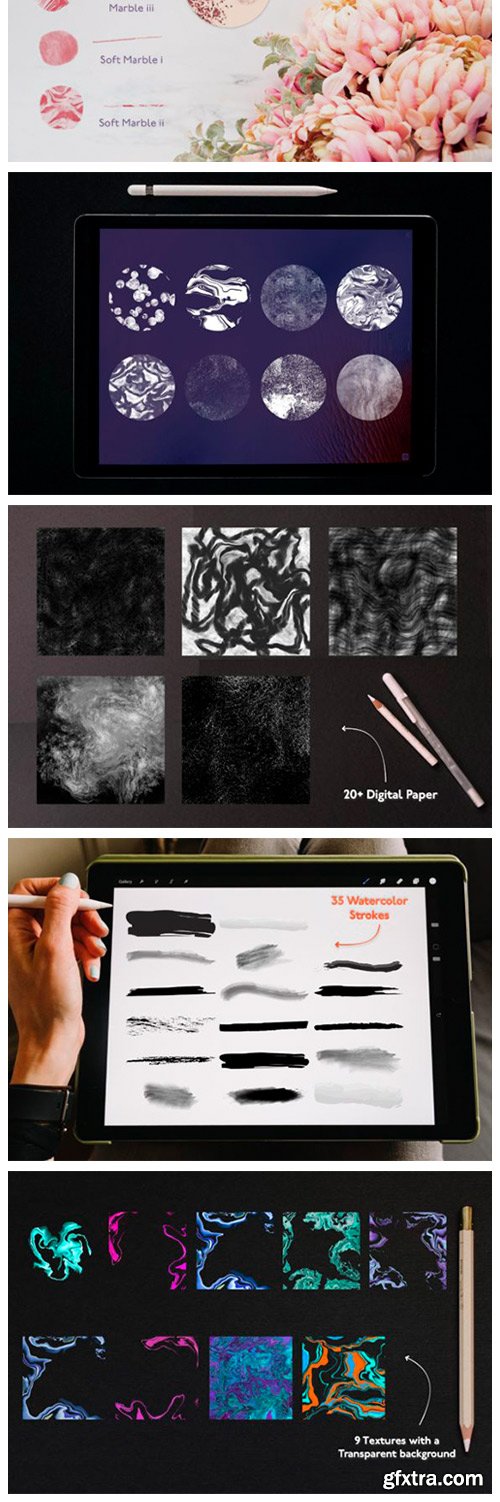 Procreate Bundle Pack Texture Digital 7394083