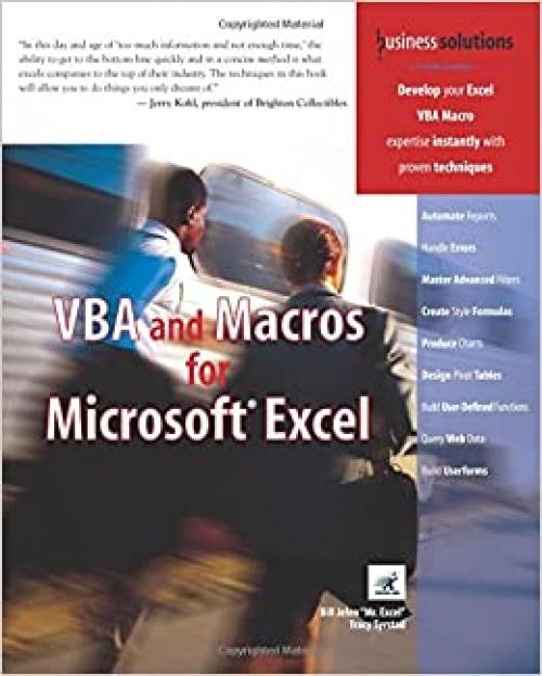  VBA and Macros for Microsoft Excel 