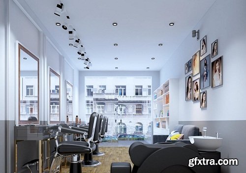 Hair Salon 02 Interior Scene