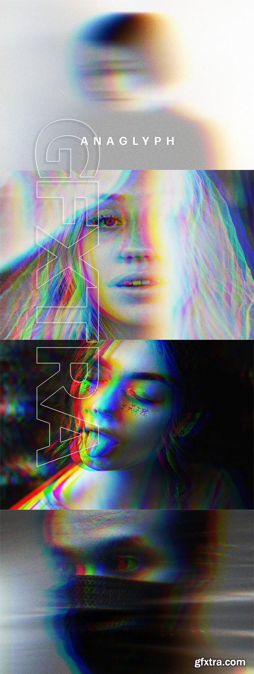 CreativeMarket - Anaglyph VHS Photo Effect 5783508