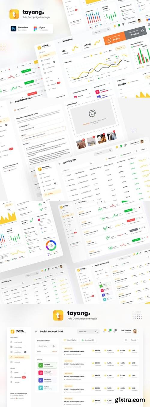 Tayang - Ad Manager Admin Dashboard UI Template