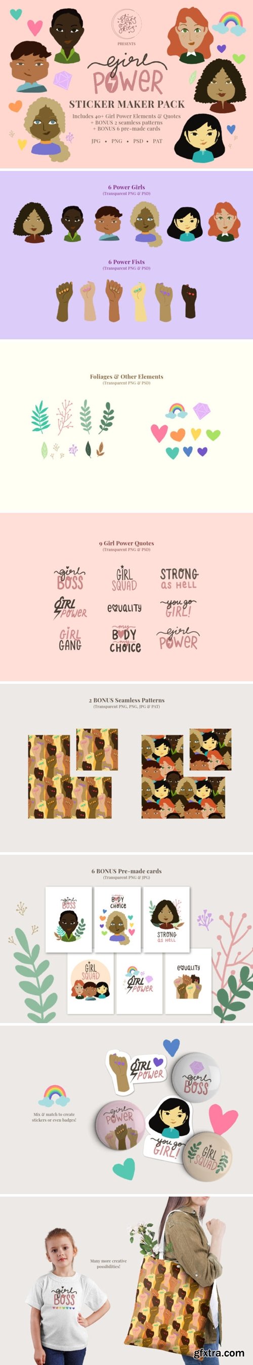 Girl Power Sticker Maker Pack 8021680 » GFxtra