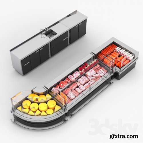 Refrigerated display cases ARONA 3d model