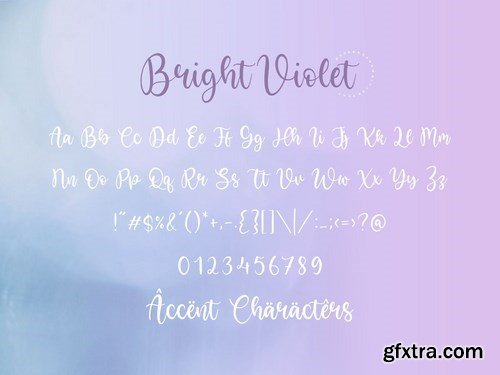 Bright Violet Script Font