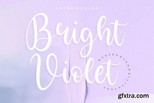 Bright Violet Script Font