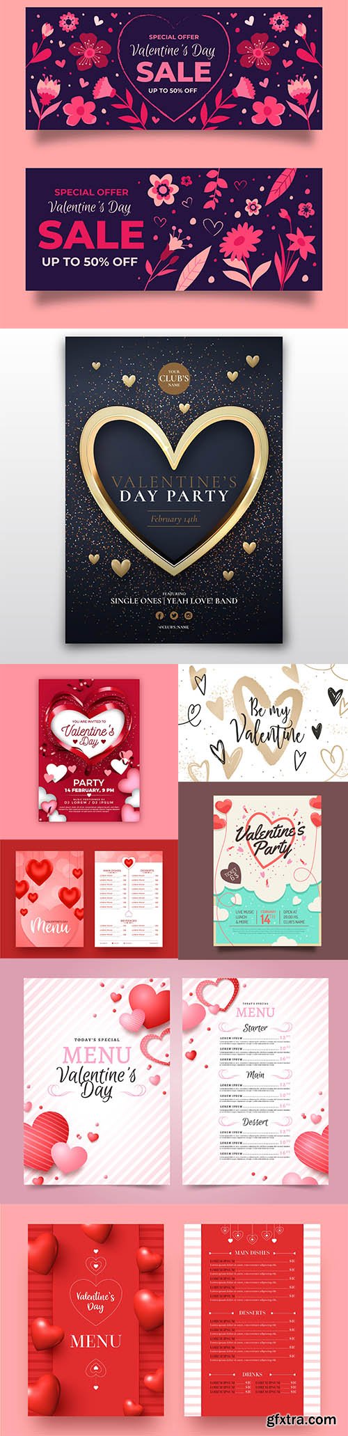 Happy Valentines day vector collection vol 5