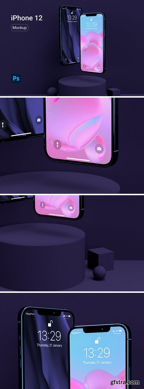 iPhone 12 Pro Dark Mockup