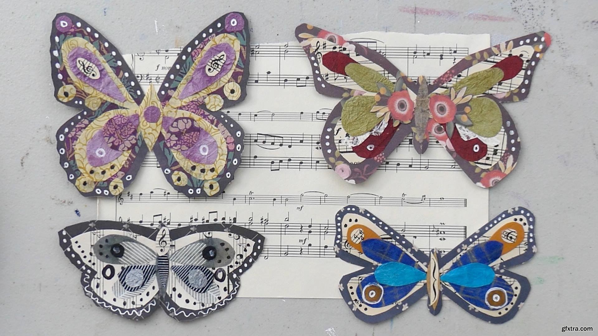 Paper Butterflies for Mixed Media, Crafts, & Collage » GFxtra
