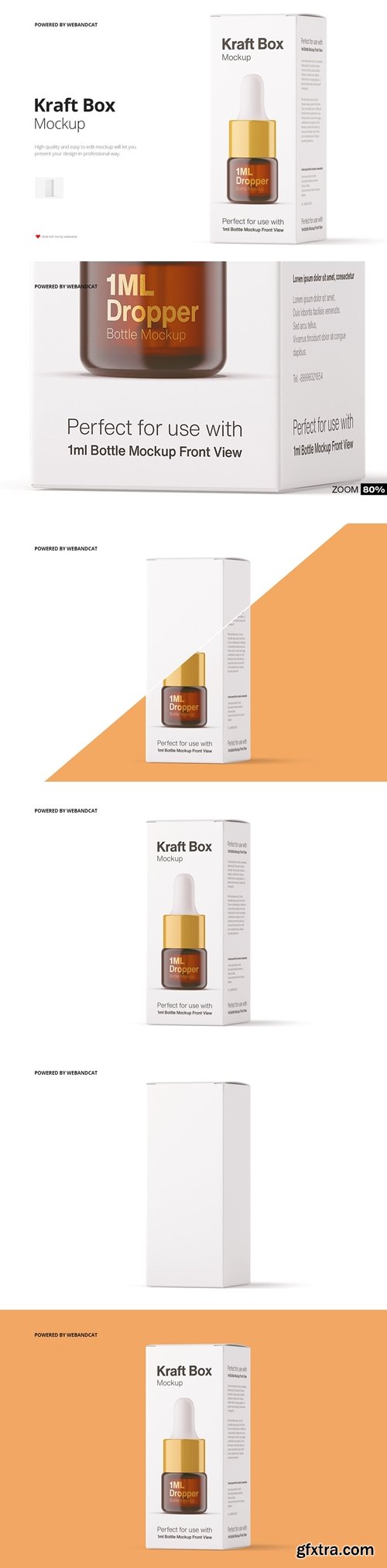 Kraft Paper Box Mockup for Dropper Bottle » GFxtra