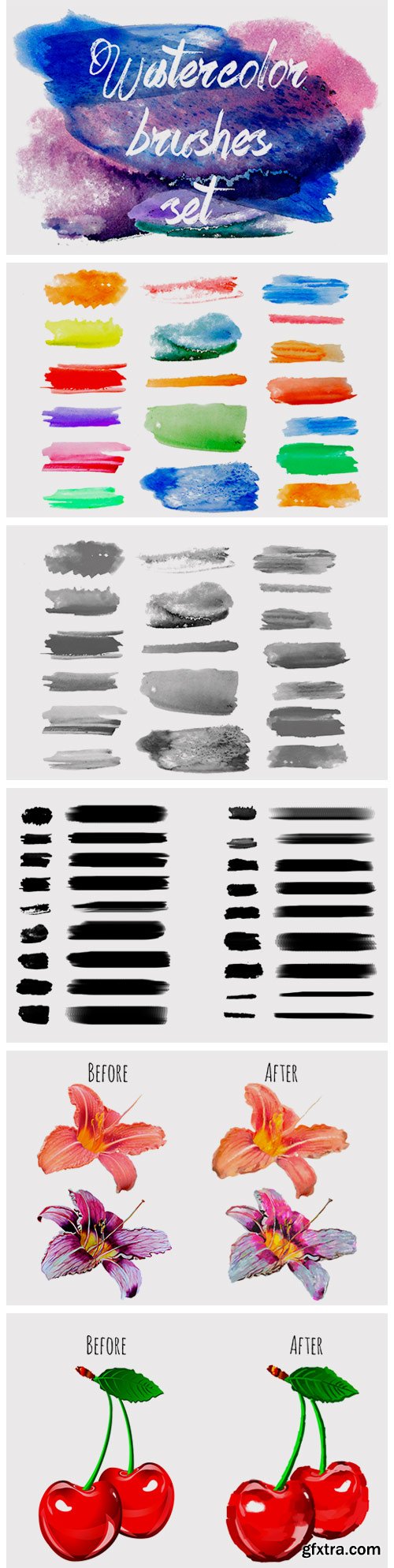 Watercolor Brushes Set 267415