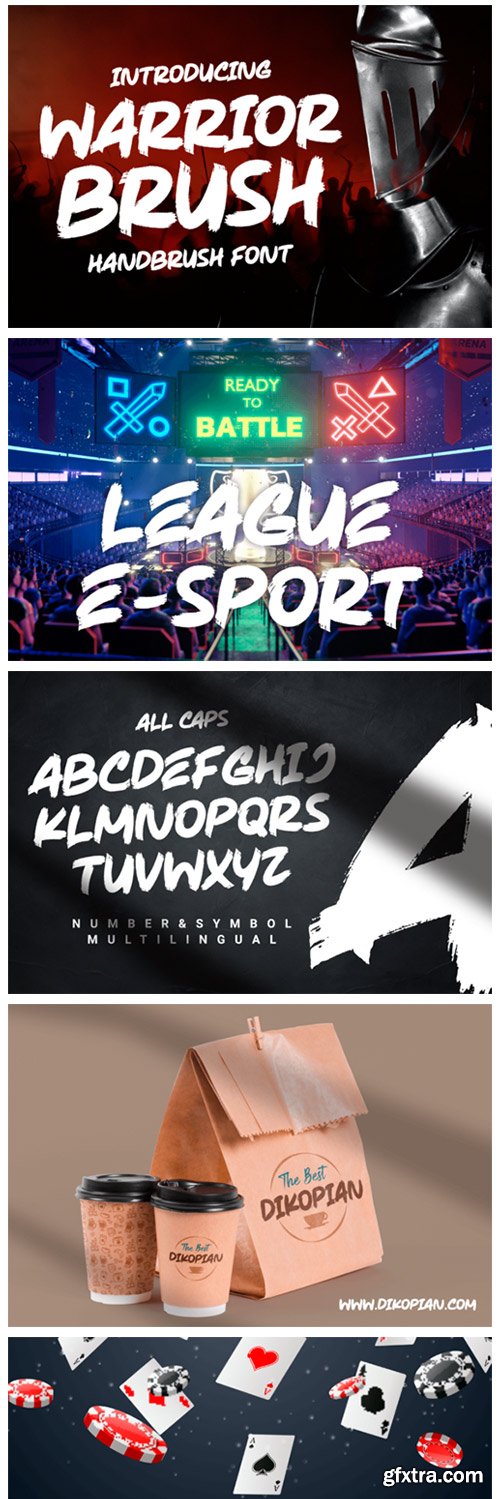 Warrior Brush Font Warrior Brush Font
