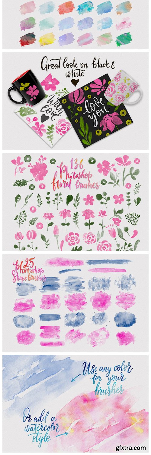 Watercolor World - Photoshop Styles & Brushes 302430 Watercolor World - Photoshop Styles & Brushes 302430