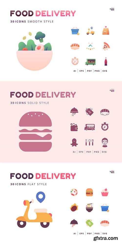 30 Icons Food Delivery