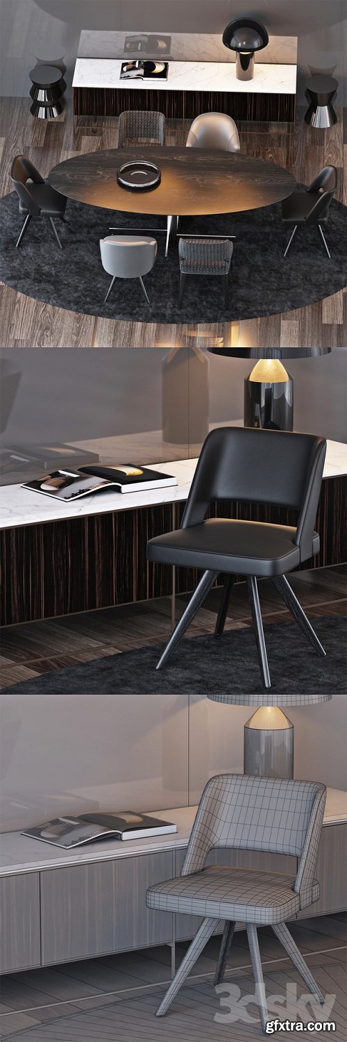 MINOTTI SET 16 3D Model