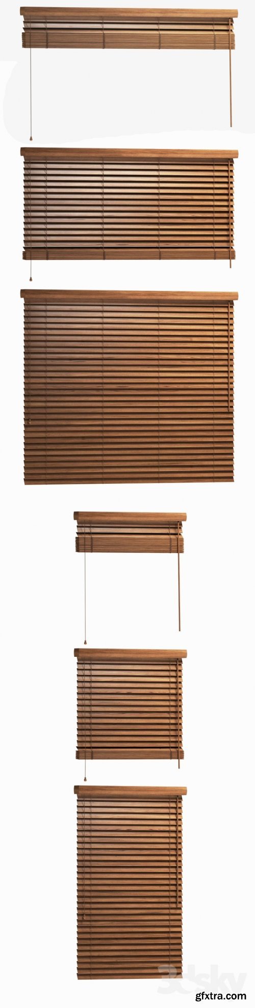 Wooden blinds 50mm, 2 options of width 90 and 180cm