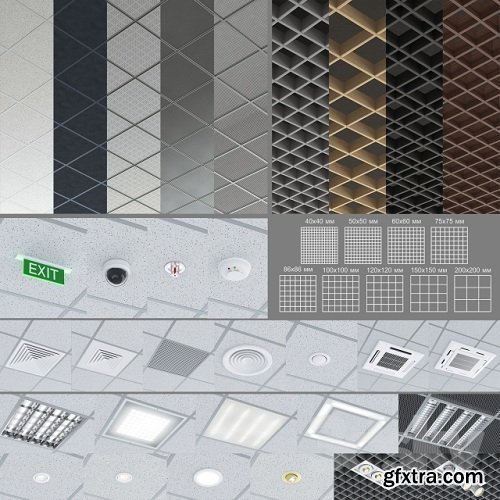 Office Ceiling Lights, Kit Armstrong Ceiling 3d Models » GFxtra