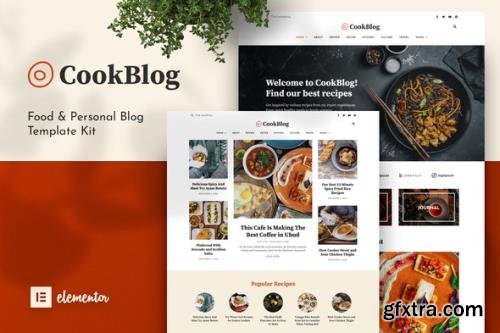ThemeForest - CookBlog v1.0.0 - Food & Personal Blog Elementor Template Kit - 30439028