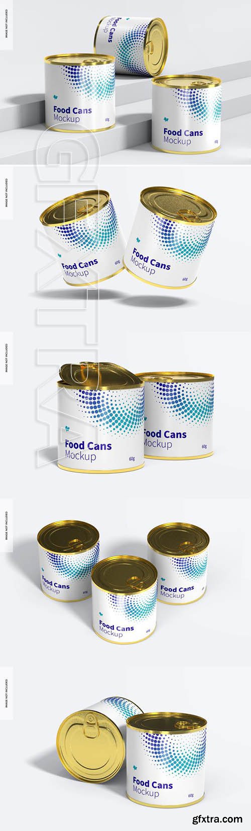 60g food cans mockup