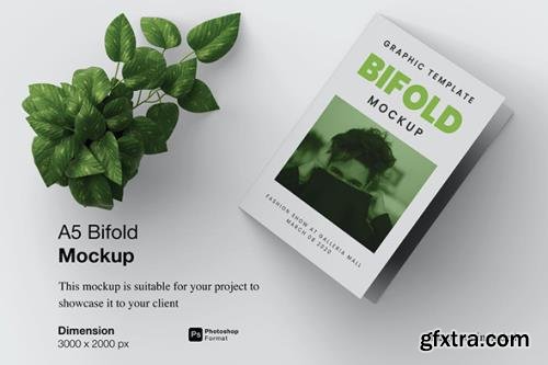 A5 Bifold Mockup