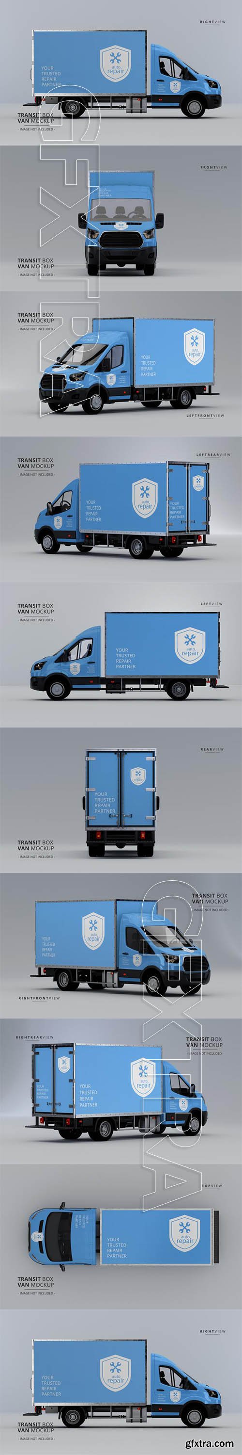 Transit box van mockup