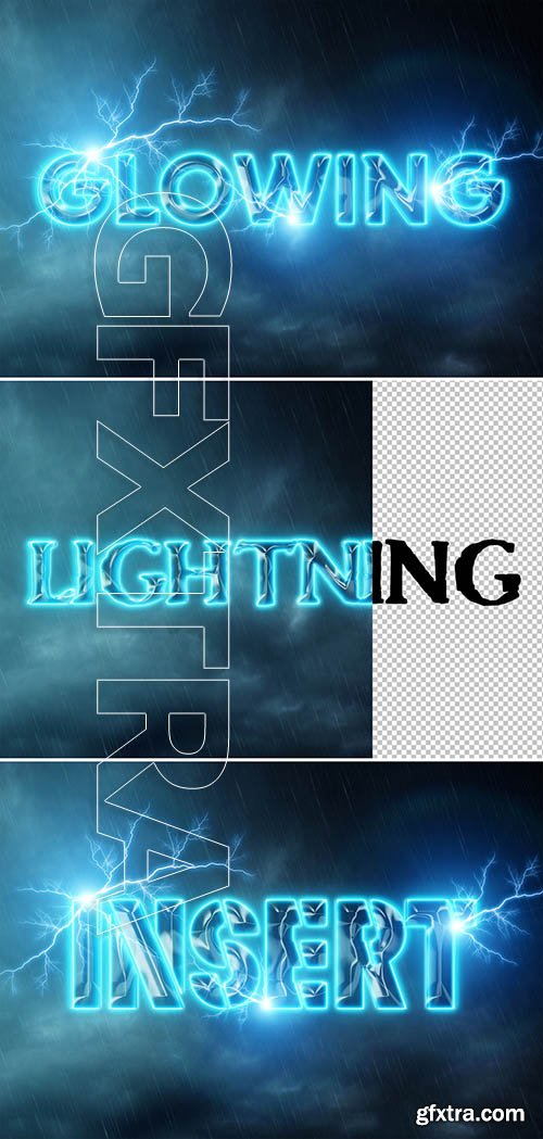 Glowing Text Effect with Lightning Mockup » GFxtra