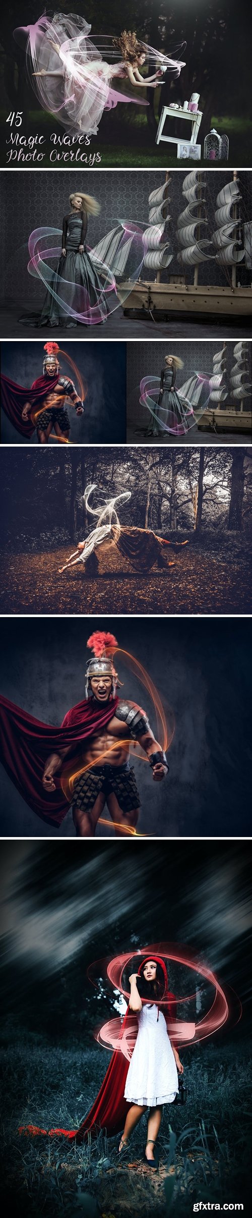 45 Magic Waves Photo Overlays