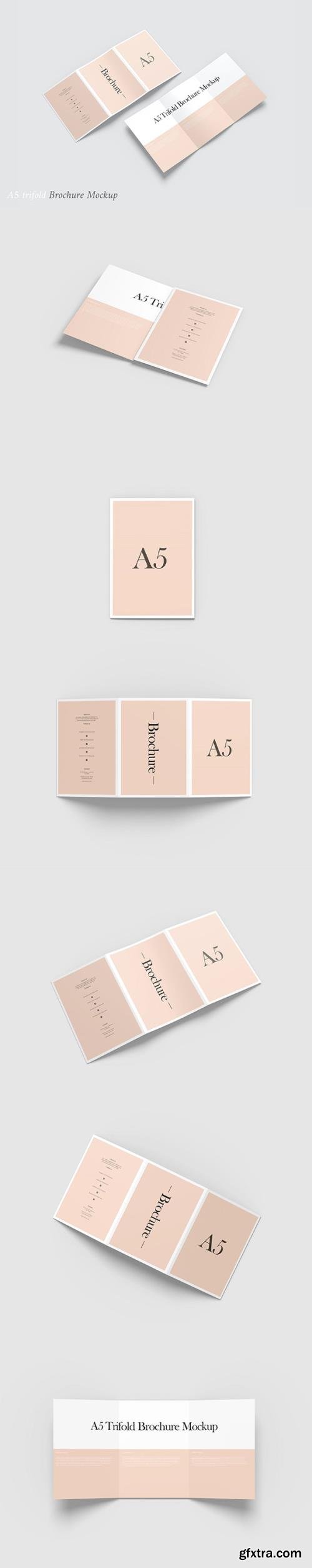 A5 Trifold Brochure Mock-Up A5 Trifold Brochure Mock-Up