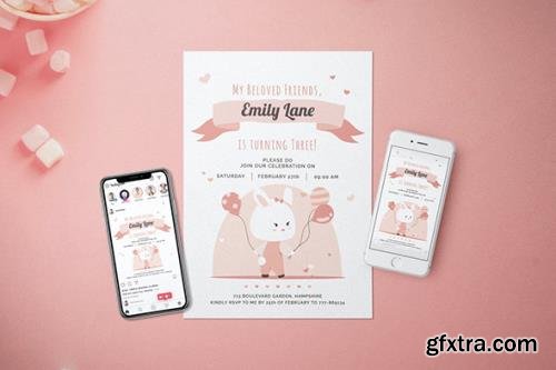 Birthday Party Invitation - Flyer Media Kit Birthday Party Invitation - Flyer Media Kit