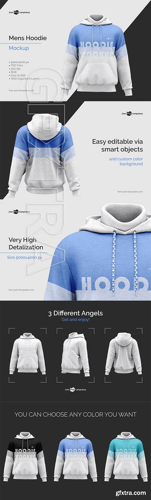 CreativeMarket - Mens Hoodie Mockup 5737638