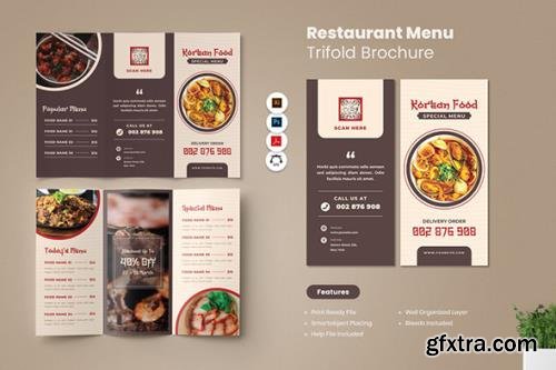 Restaurant Menu Trifold Brochure Restaurant Menu Trifold Brochure