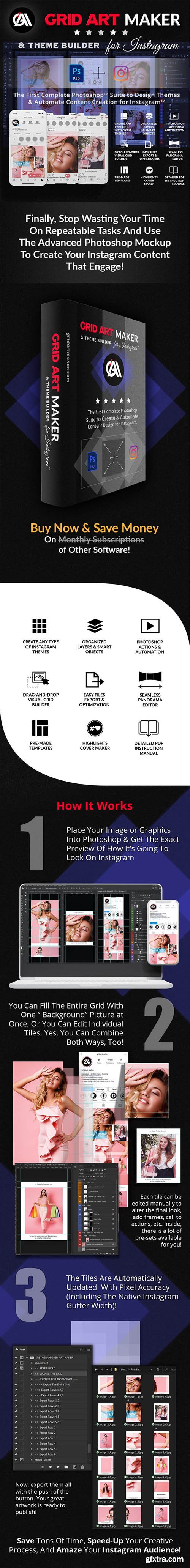 GraphicRiver - Instagram Grid Art Maker - All-In-One Photoshop Suite 30243603