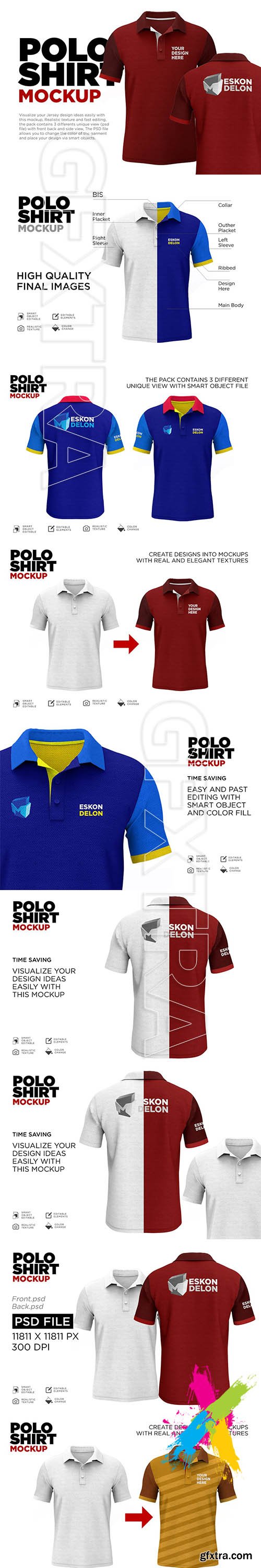 CreativeMarket - Polo Shirt Mockup Psd 5894833