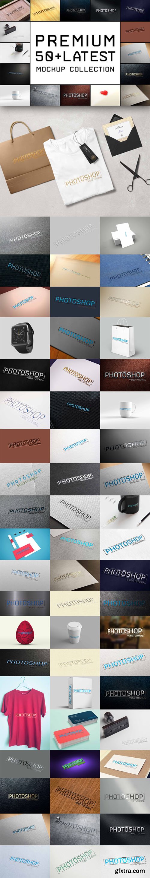 Premium 50+ Latest Logo PSD Mockups Collection