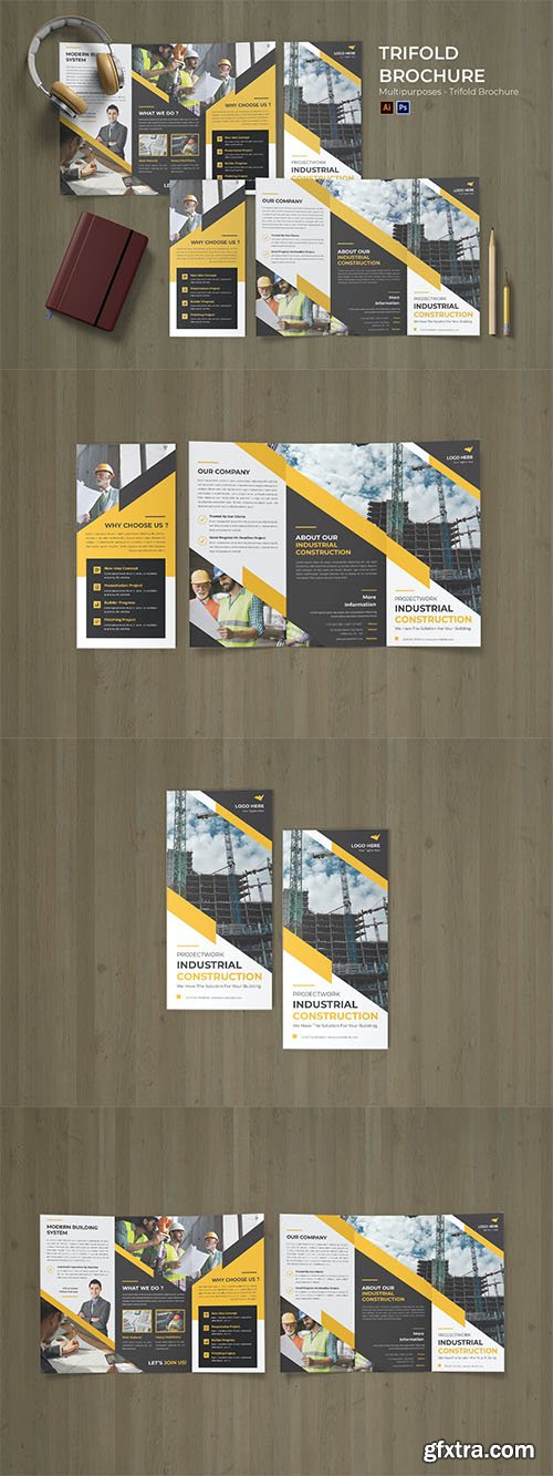 Construction Site Flyer Trifold Brochure Construction Site Flyer Trifold Brochure