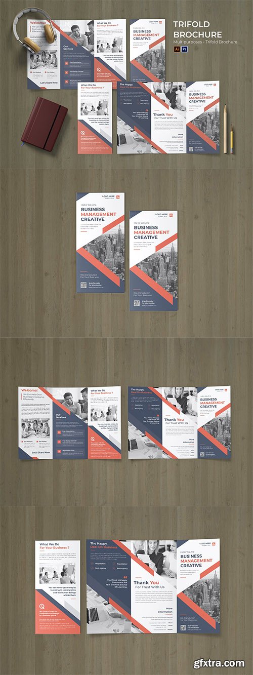 Management Creative Flyer Trifold Brochure Management Creative Flyer Trifold Brochure