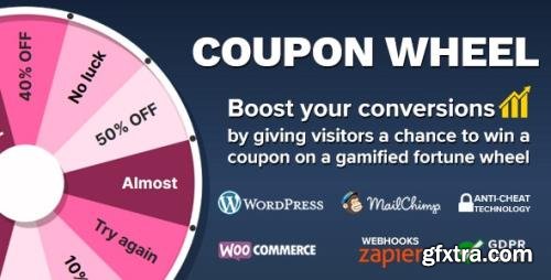 CodeCanyon - Coupon Wheel For WooCommerce and WordPress v3.3.9 - 20949540