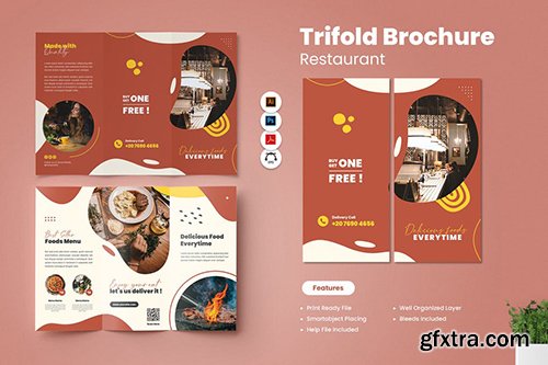 Restaurant Trifold Brochure