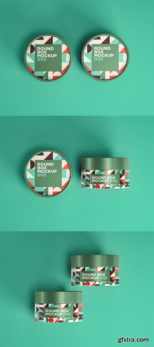 Round Box Mockup 002 Round Box Mockup 002